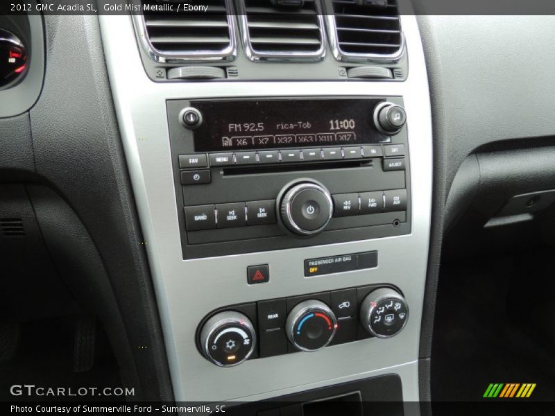 Gold Mist Metallic / Ebony 2012 GMC Acadia SL