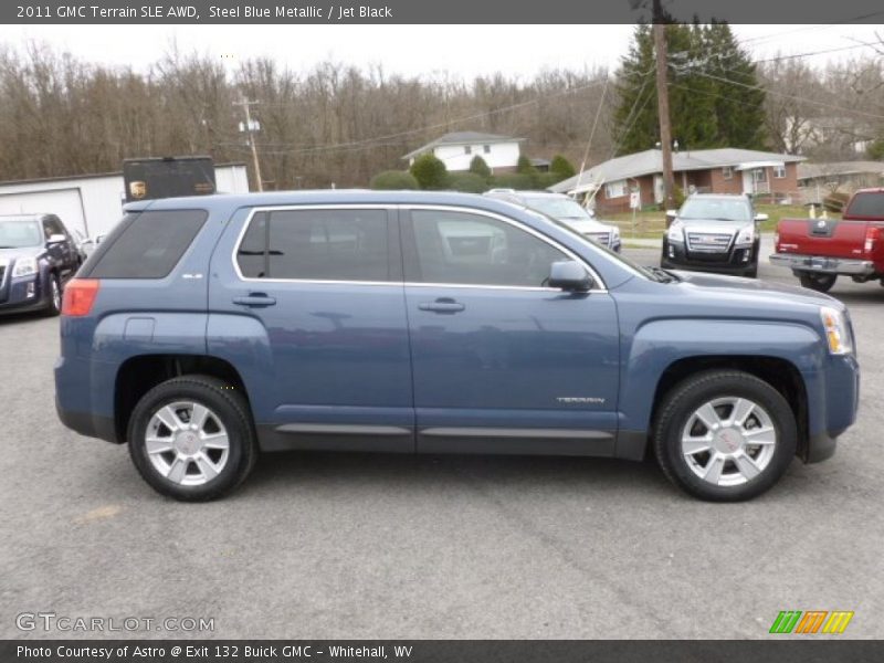 Steel Blue Metallic / Jet Black 2011 GMC Terrain SLE AWD