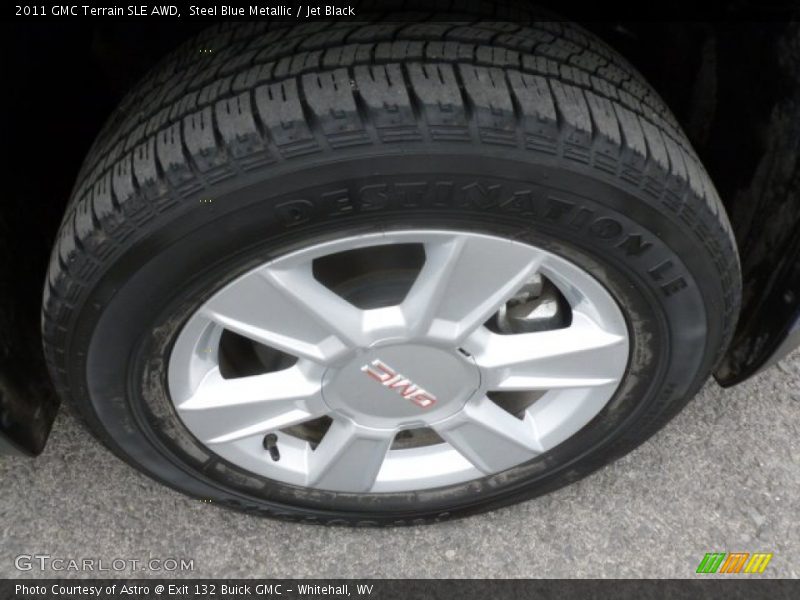 Steel Blue Metallic / Jet Black 2011 GMC Terrain SLE AWD