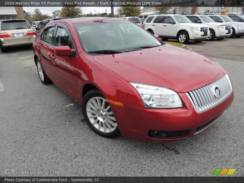 Vivid Red Metallic / Dark Charcoal/Medium Light Stone 2009 Mercury Milan V6 Premier