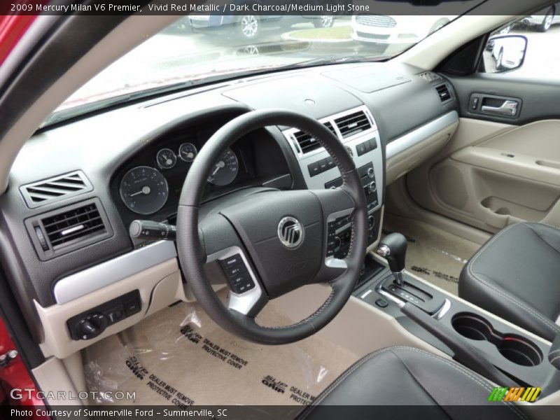 Vivid Red Metallic / Dark Charcoal/Medium Light Stone 2009 Mercury Milan V6 Premier