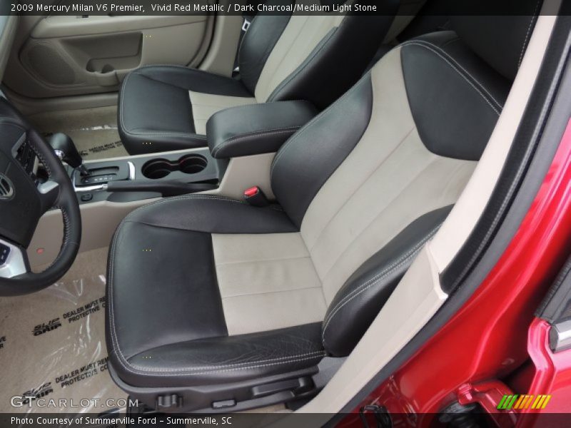 Vivid Red Metallic / Dark Charcoal/Medium Light Stone 2009 Mercury Milan V6 Premier