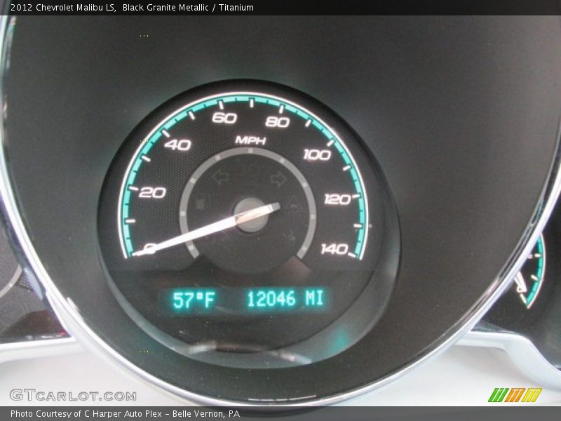 Black Granite Metallic / Titanium 2012 Chevrolet Malibu LS