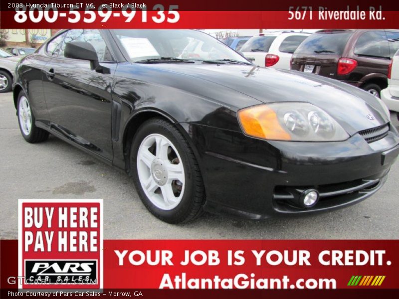 Jet Black / Black 2003 Hyundai Tiburon GT V6