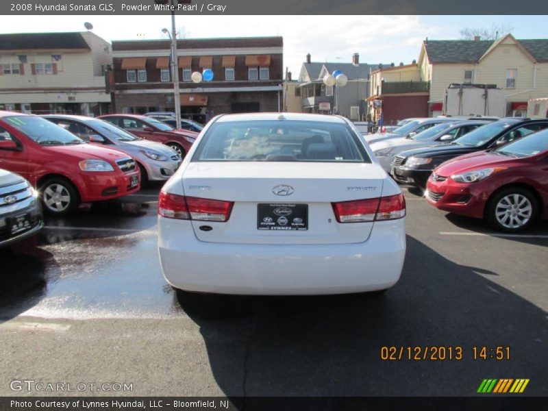 Powder White Pearl / Gray 2008 Hyundai Sonata GLS