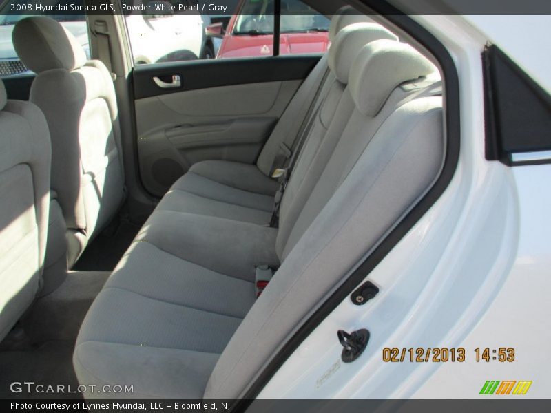 Powder White Pearl / Gray 2008 Hyundai Sonata GLS