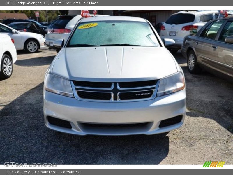 Bright Silver Metallic / Black 2012 Dodge Avenger SXT