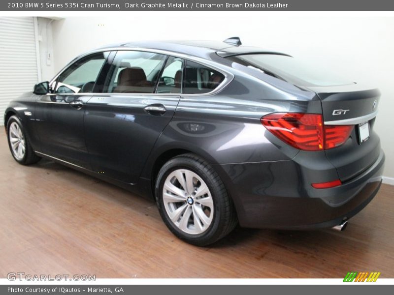 Dark Graphite Metallic / Cinnamon Brown Dakota Leather 2010 BMW 5 Series 535i Gran Turismo