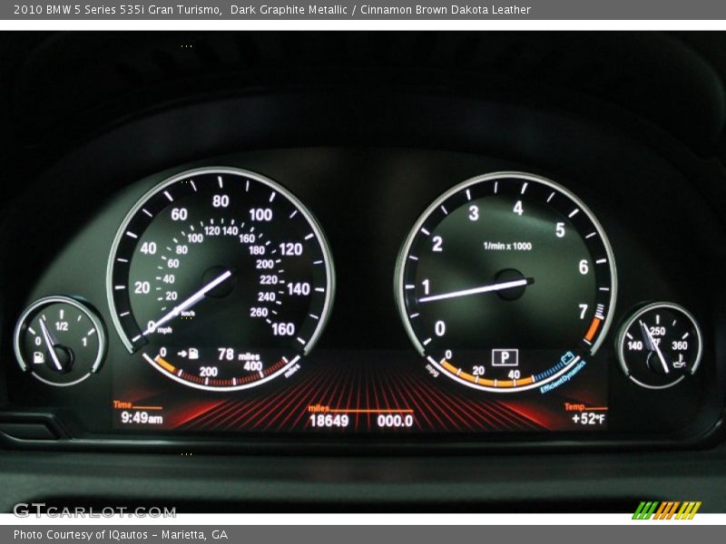 Dark Graphite Metallic / Cinnamon Brown Dakota Leather 2010 BMW 5 Series 535i Gran Turismo