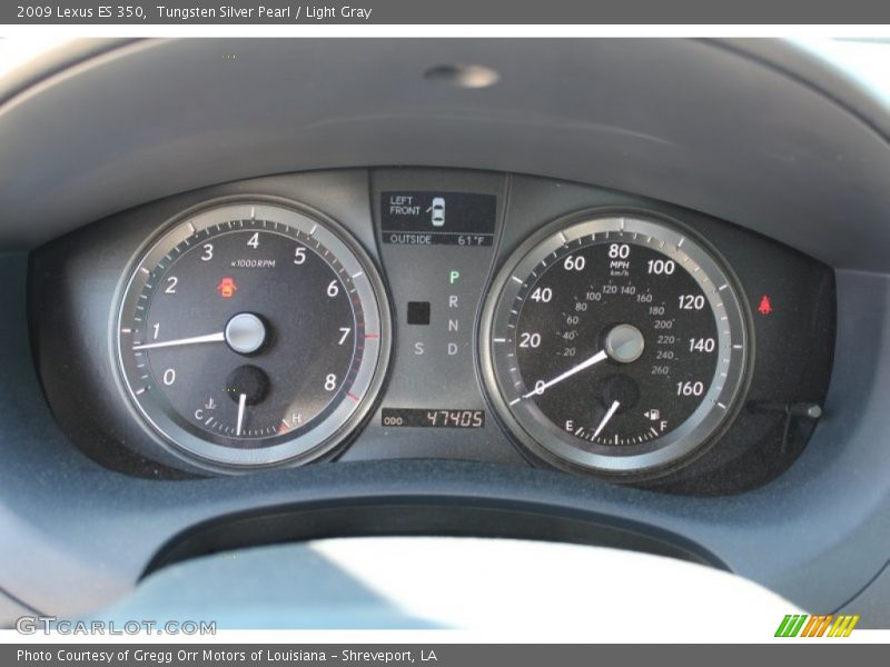 Tungsten Silver Pearl / Light Gray 2009 Lexus ES 350