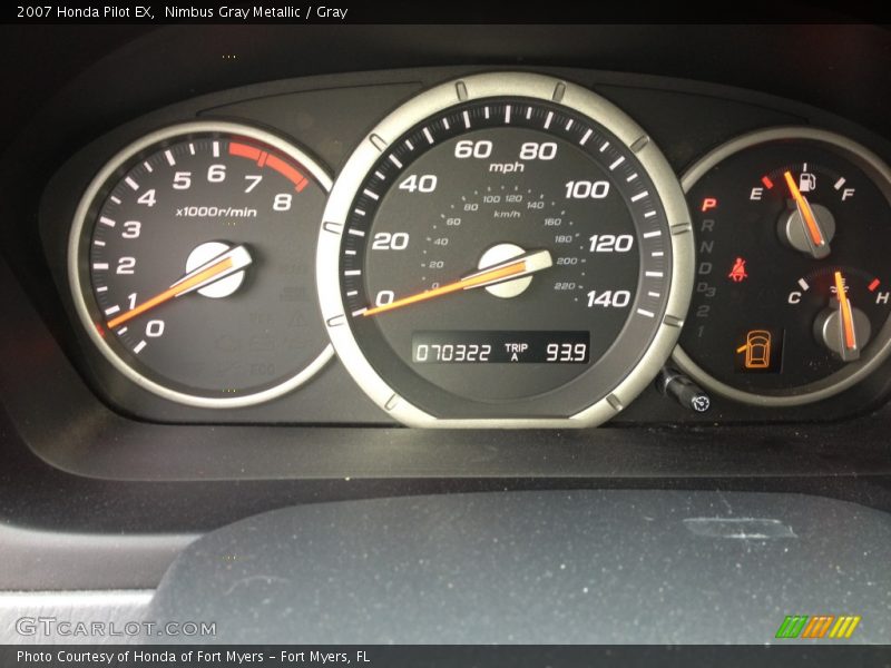 Nimbus Gray Metallic / Gray 2007 Honda Pilot EX