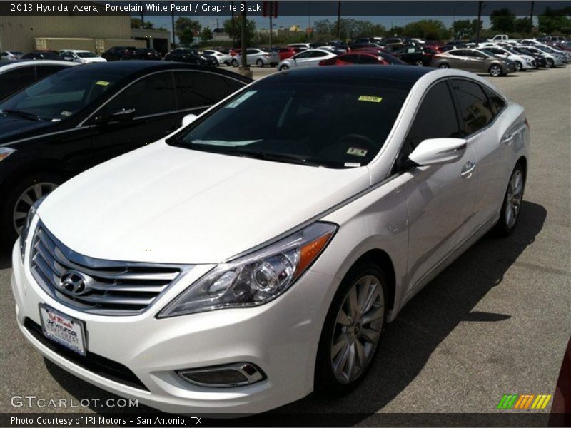 Porcelain White Pearl / Graphite Black 2013 Hyundai Azera