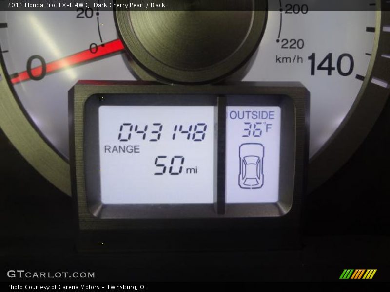 Dark Cherry Pearl / Black 2011 Honda Pilot EX-L 4WD