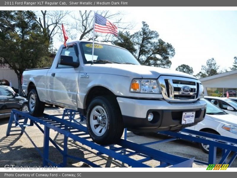 Silver Metallic / Medium Dark Flint 2011 Ford Ranger XLT Regular Cab
