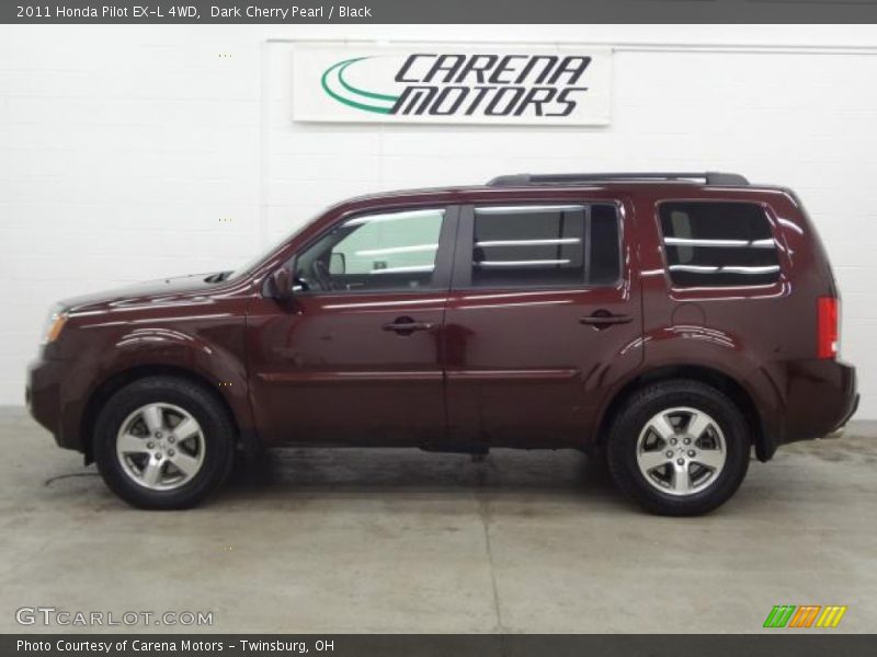 Dark Cherry Pearl / Black 2011 Honda Pilot EX-L 4WD