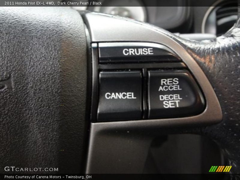 Dark Cherry Pearl / Black 2011 Honda Pilot EX-L 4WD