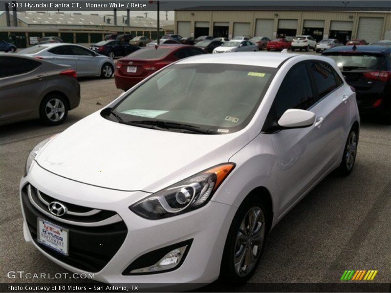 Monaco White / Beige 2013 Hyundai Elantra GT