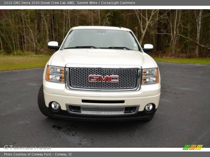 Summit White / Cocoa/Light Cashmere 2010 GMC Sierra 1500 Denali Crew Cab AWD