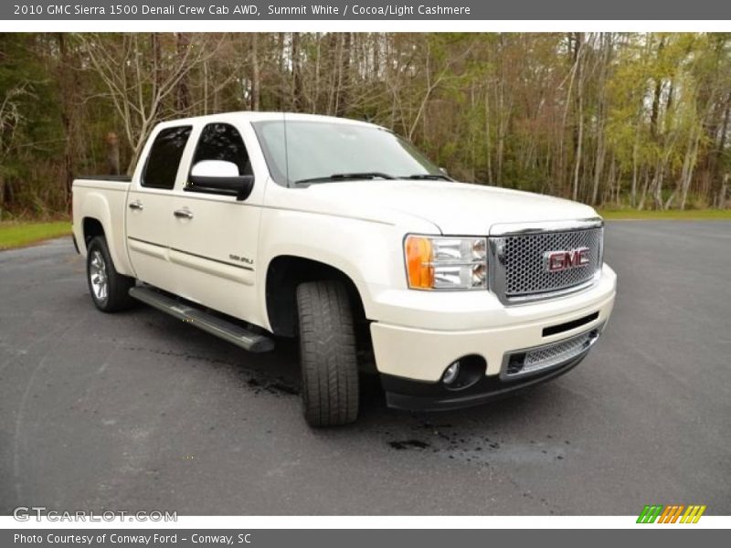 Summit White / Cocoa/Light Cashmere 2010 GMC Sierra 1500 Denali Crew Cab AWD