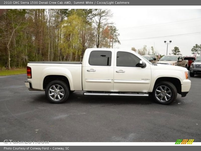 Summit White / Cocoa/Light Cashmere 2010 GMC Sierra 1500 Denali Crew Cab AWD