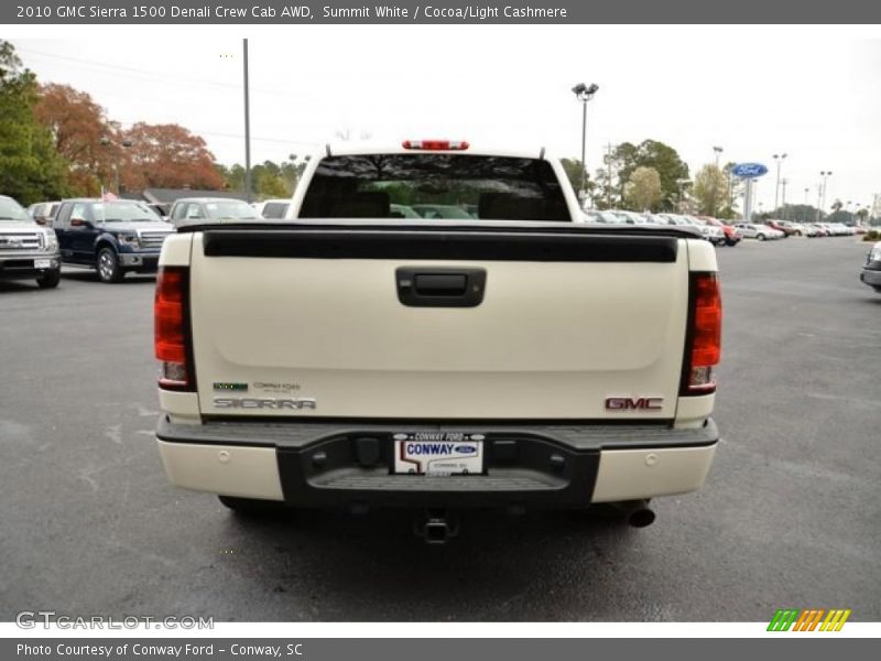 Summit White / Cocoa/Light Cashmere 2010 GMC Sierra 1500 Denali Crew Cab AWD