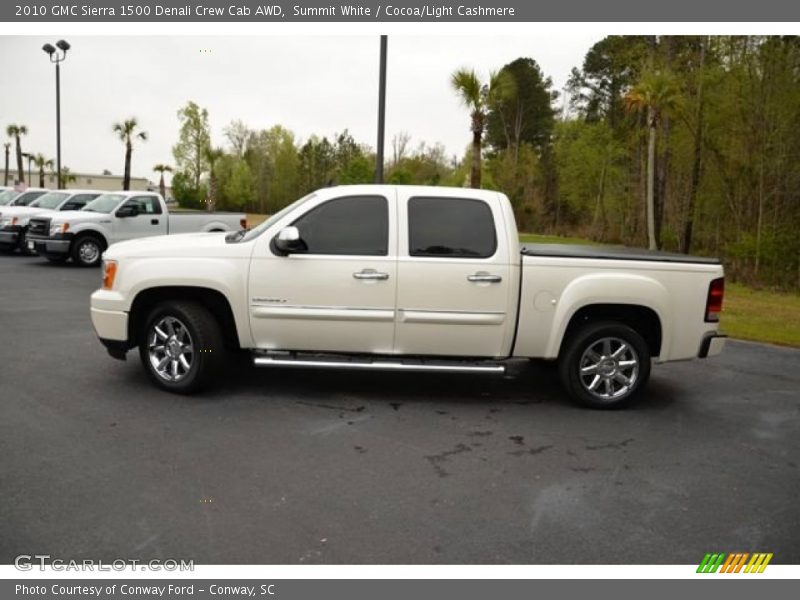 Summit White / Cocoa/Light Cashmere 2010 GMC Sierra 1500 Denali Crew Cab AWD