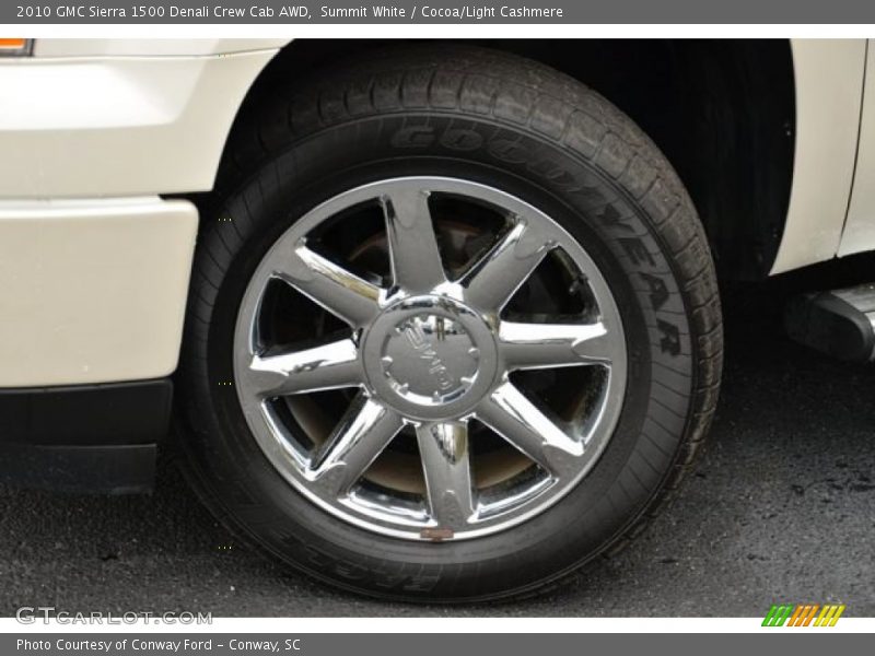 Summit White / Cocoa/Light Cashmere 2010 GMC Sierra 1500 Denali Crew Cab AWD