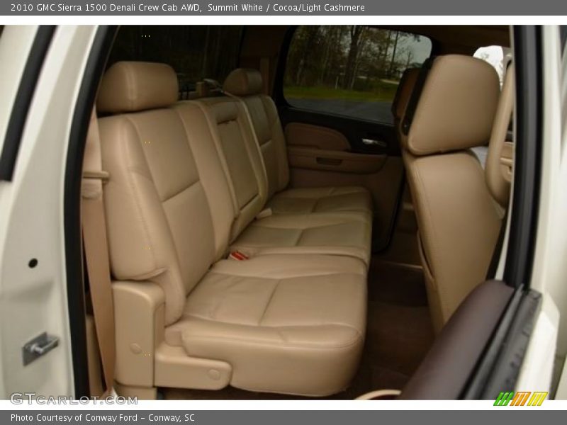 Summit White / Cocoa/Light Cashmere 2010 GMC Sierra 1500 Denali Crew Cab AWD