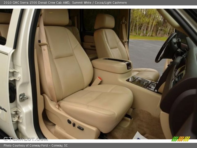 Summit White / Cocoa/Light Cashmere 2010 GMC Sierra 1500 Denali Crew Cab AWD