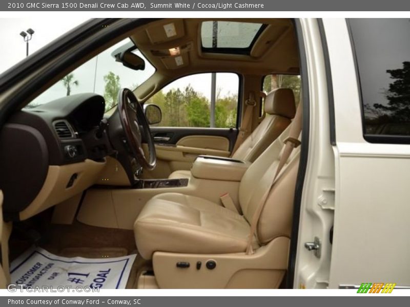 Summit White / Cocoa/Light Cashmere 2010 GMC Sierra 1500 Denali Crew Cab AWD