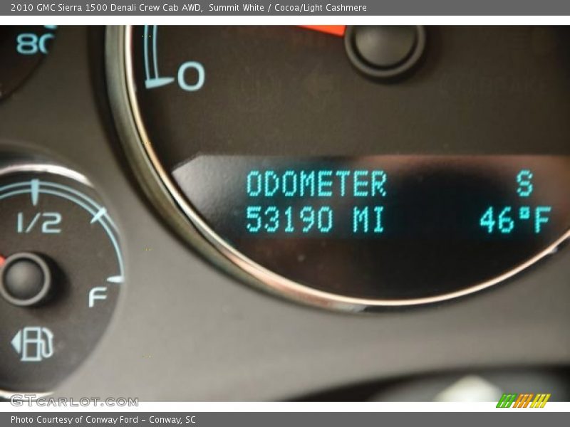 Summit White / Cocoa/Light Cashmere 2010 GMC Sierra 1500 Denali Crew Cab AWD