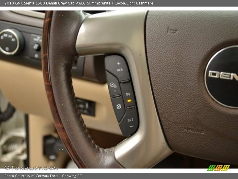 Summit White / Cocoa/Light Cashmere 2010 GMC Sierra 1500 Denali Crew Cab AWD