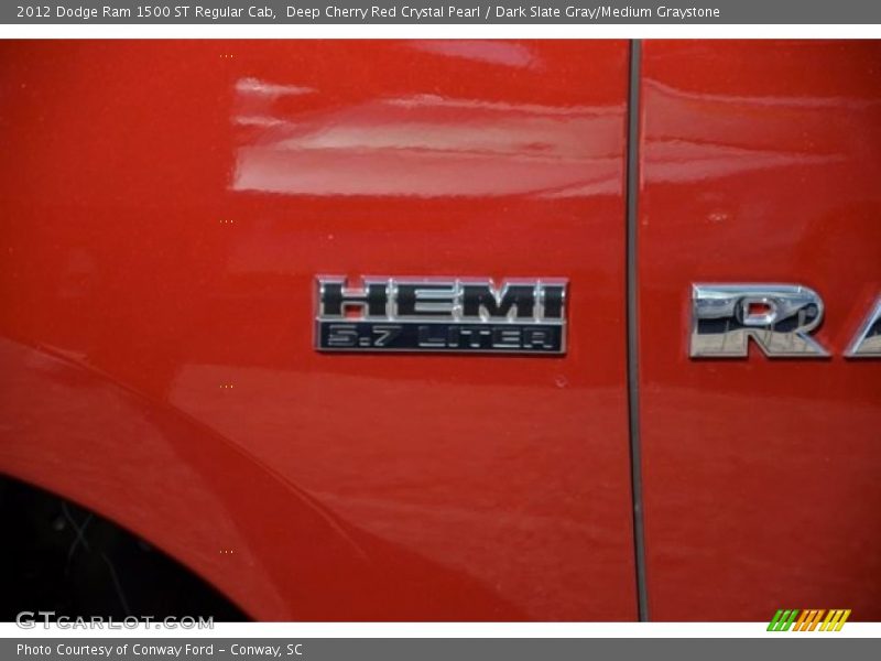 Deep Cherry Red Crystal Pearl / Dark Slate Gray/Medium Graystone 2012 Dodge Ram 1500 ST Regular Cab