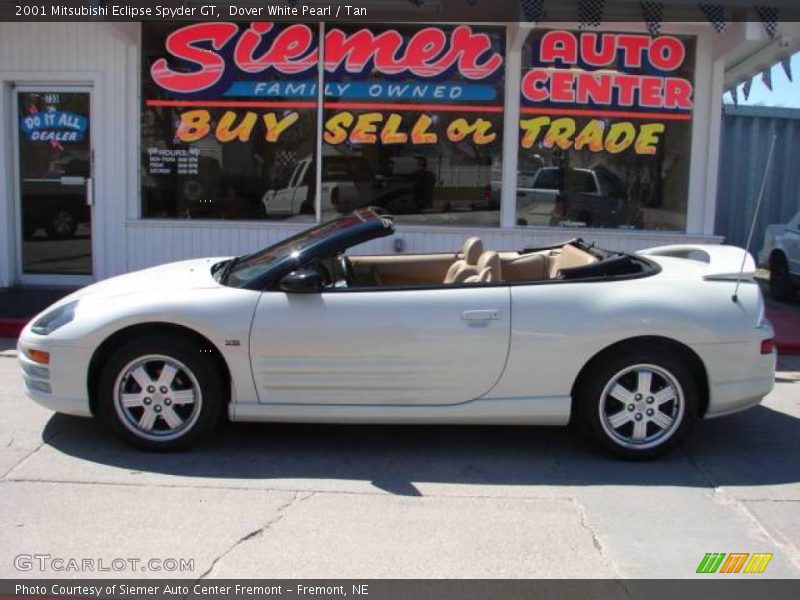 Dover White Pearl / Tan 2001 Mitsubishi Eclipse Spyder GT