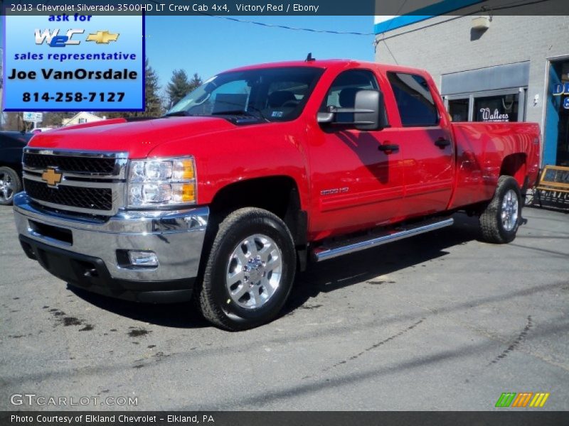 Victory Red / Ebony 2013 Chevrolet Silverado 3500HD LT Crew Cab 4x4