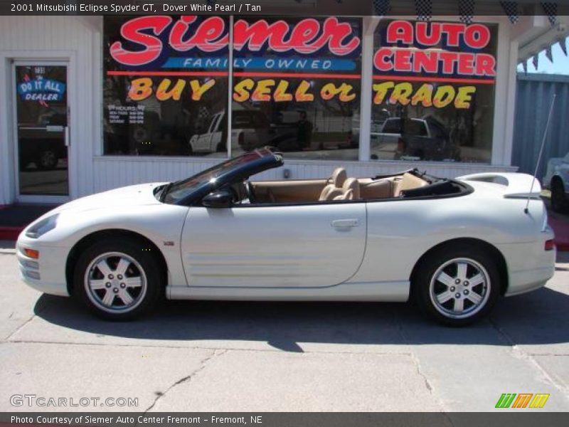 Dover White Pearl / Tan 2001 Mitsubishi Eclipse Spyder GT