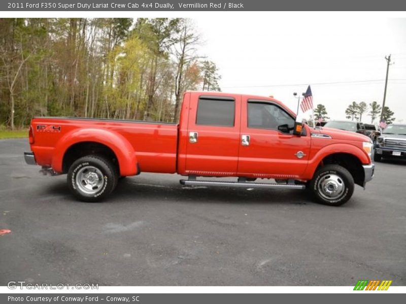  2011 F350 Super Duty Lariat Crew Cab 4x4 Dually Vermillion Red