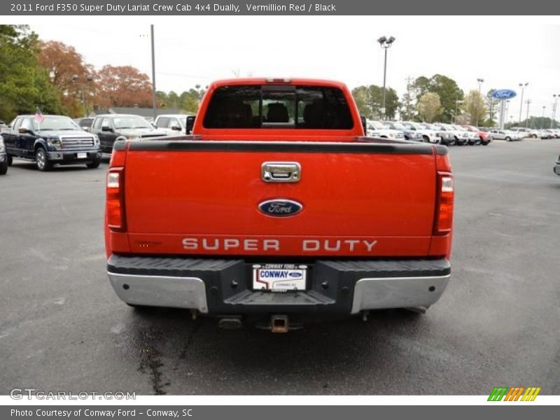 Vermillion Red / Black 2011 Ford F350 Super Duty Lariat Crew Cab 4x4 Dually
