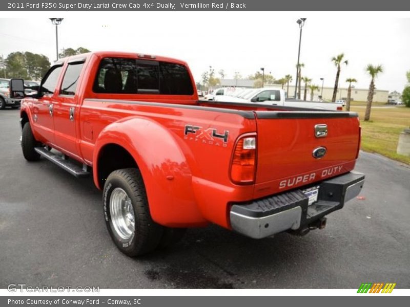 Vermillion Red / Black 2011 Ford F350 Super Duty Lariat Crew Cab 4x4 Dually