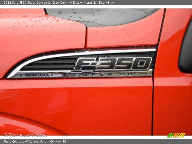 Vermillion Red / Black 2011 Ford F350 Super Duty Lariat Crew Cab 4x4 Dually
