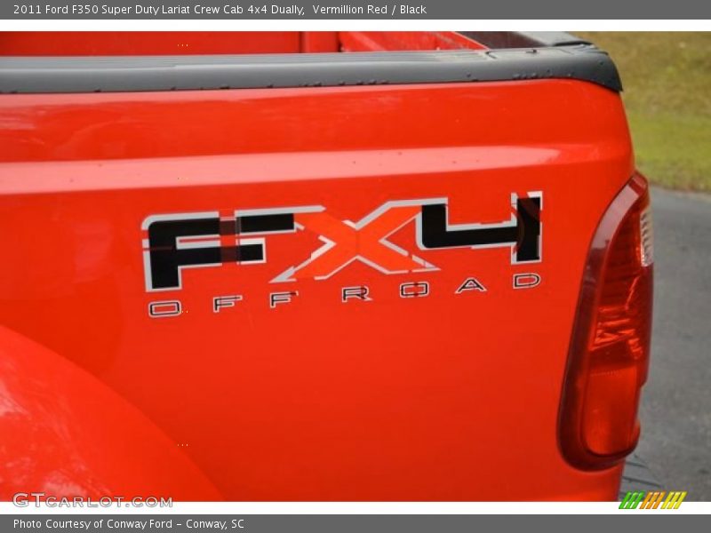 Vermillion Red / Black 2011 Ford F350 Super Duty Lariat Crew Cab 4x4 Dually