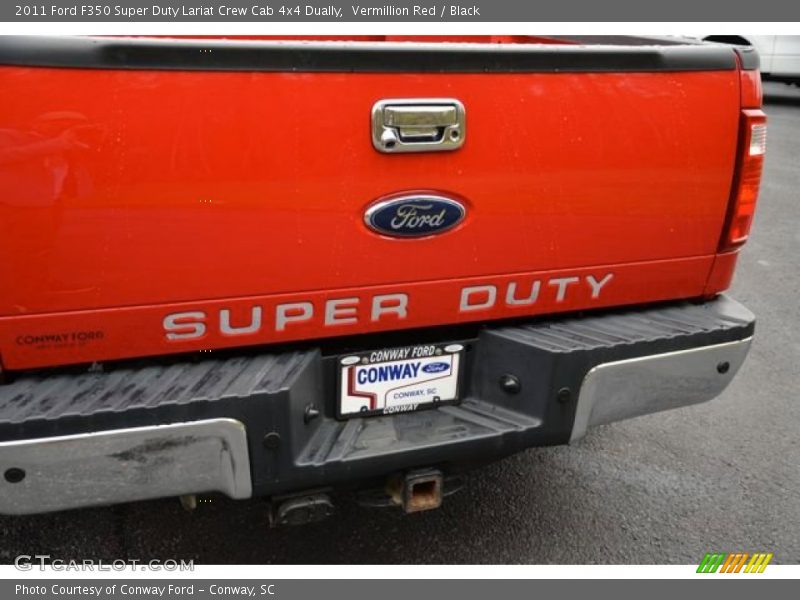 Vermillion Red / Black 2011 Ford F350 Super Duty Lariat Crew Cab 4x4 Dually