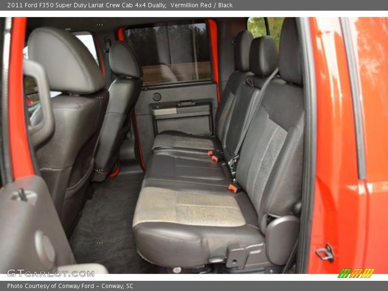 Rear Seat of 2011 F350 Super Duty Lariat Crew Cab 4x4 Dually