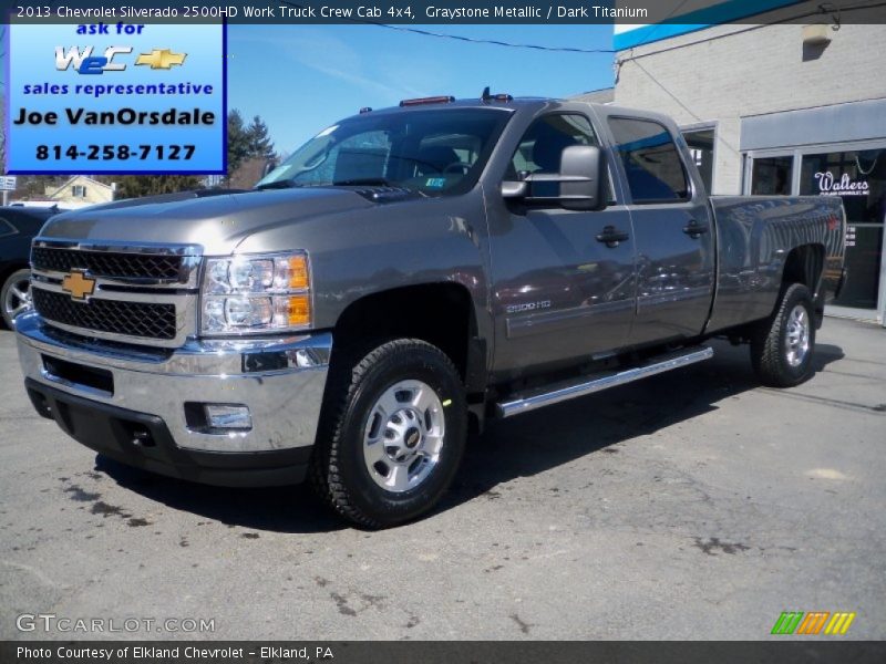 Graystone Metallic / Dark Titanium 2013 Chevrolet Silverado 2500HD Work Truck Crew Cab 4x4