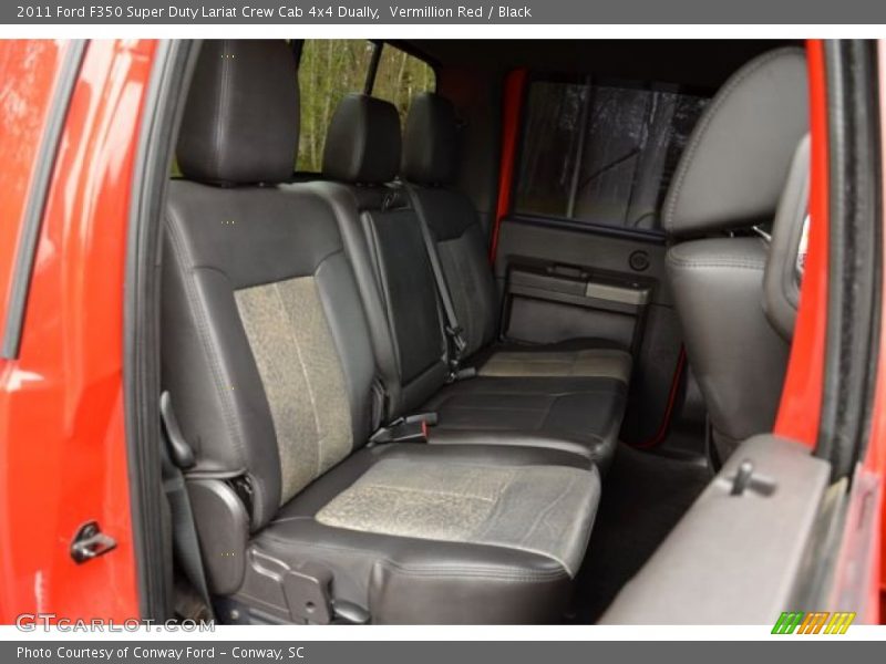 Vermillion Red / Black 2011 Ford F350 Super Duty Lariat Crew Cab 4x4 Dually
