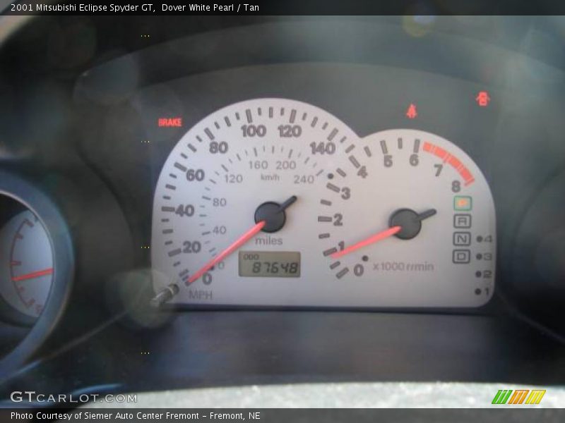 Dover White Pearl / Tan 2001 Mitsubishi Eclipse Spyder GT