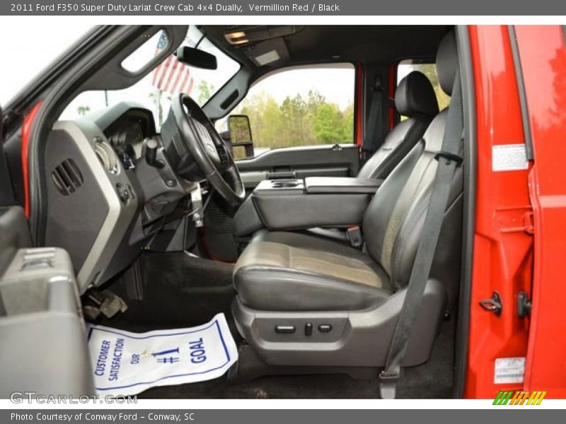 Vermillion Red / Black 2011 Ford F350 Super Duty Lariat Crew Cab 4x4 Dually