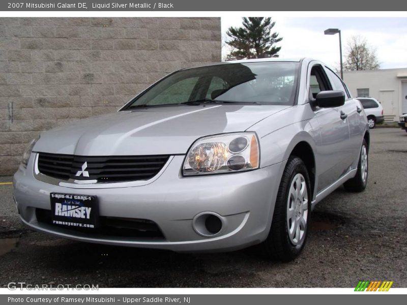 Liquid Silver Metallic / Black 2007 Mitsubishi Galant DE