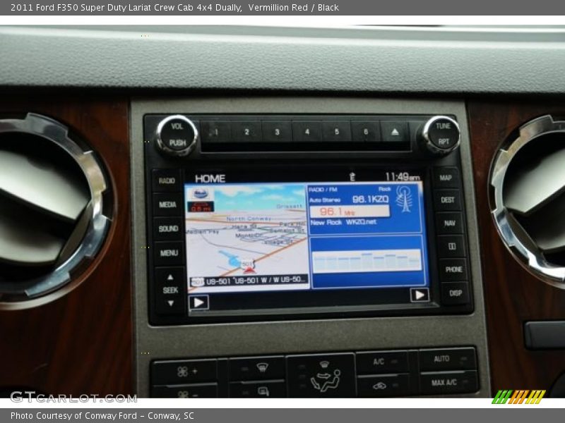 Vermillion Red / Black 2011 Ford F350 Super Duty Lariat Crew Cab 4x4 Dually