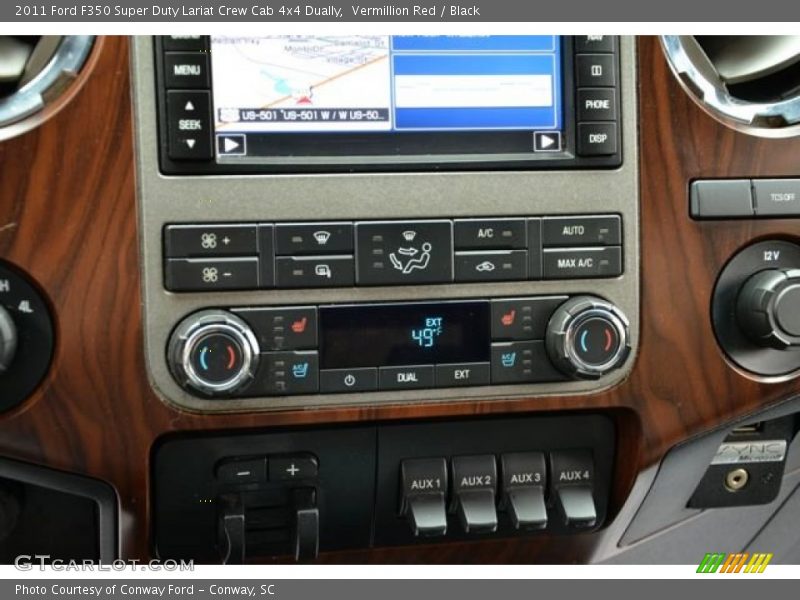 Controls of 2011 F350 Super Duty Lariat Crew Cab 4x4 Dually